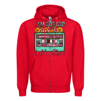 Red i am not old i am a classic sunflower floral casse Zipper Hoodie - FaDigitalArtStudio