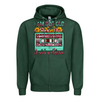 Sports Green i am not old i am a classic sunflower floral casse Zipper Hoodie - FaDigitalArtStudio