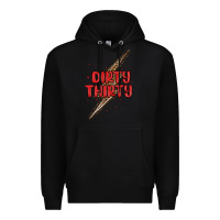 Black dirty thirty lightning bolt Premium Hoodie - MaliasSmallBusiness