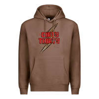 Chestnut dirty thirty lightning bolt Premium Hoodie - MaliasSmallBusiness