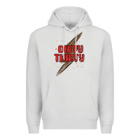 Dove Grey dirty thirty lightning bolt Premium Hoodie - MaliasSmallBusiness