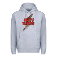 Heather Grey dirty thirty lightning bolt Premium Hoodie - MaliasSmallBusiness