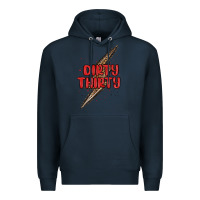 Navy dirty thirty lightning bolt Premium Hoodie - MaliasSmallBusiness