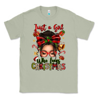 Matcha just a girl who loves christmas afro messy bun Classic Tee - texasbilliewilder