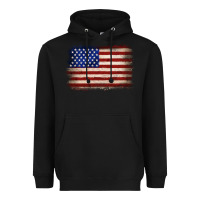 Black American flag Heavyweight Hoodie - JahusDesignShop