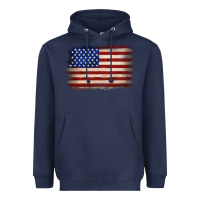 Navy American flag Heavyweight Hoodie - JahusDesignShop