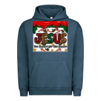 Pigment Midnight Navy jesus the reason for the season Urban Hoodie - MaliasSmallBusiness