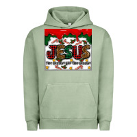 Pigment Oil Green jesus the reason for the season Urban Hoodie - MaliasSmallBusiness