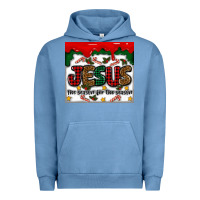 Pigment Pebble Blue jesus the reason for the season Urban Hoodie - MaliasSmallBusiness