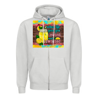 Dove Grey when life gives you lemons make lemonade Zipper Hoodie - HRA Design Shop