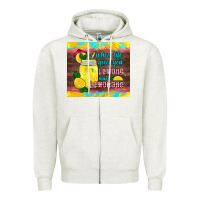 Oatmeal Heather when life gives you lemons make lemonade Zipper Hoodie - HRA Design Shop