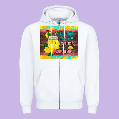 When Life Gives You Lemons Make Lemonade Zipper Hoodie Designed By Hra Design Shop