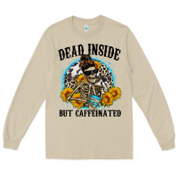 Mushroom dead inside but caffeinated Long Sleeve Tee - Zillion Design Studio
