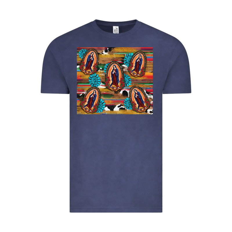 Serape Gemstone Glitter Cowhide Lady Of Guadalupe Vintage Tee by RanaPortraitStore | Teevron