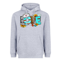 Heather Grey love nurse western Heavyweight Hoodie - BundleAndBundleShop