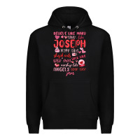 Black believe like mary trust like joseph valentine s da Premium Hoodie - MaliasSmallBusiness