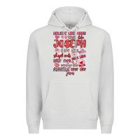 Dove Grey believe like mary trust like joseph valentine s da Premium Hoodie - MaliasSmallBusiness
