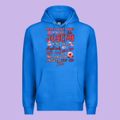 Believe Like Mary Trust Like Joseph Valentine S Da Premium Hoodie Designed By Maliassmallbusiness