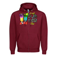 Burgundy sweet summer time3 Zipper Hoodie - CowhideDigitalArt