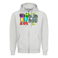 Dove Grey sweet summer time3 Zipper Hoodie - CowhideDigitalArt