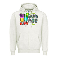 Oatmeal Heather sweet summer time3 Zipper Hoodie - CowhideDigitalArt