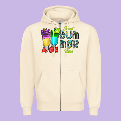 Sweet Summer Time3 Zipper Hoodie Designed By Cowhidedigitalart