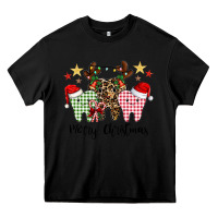 Black merry christmas tooth Heavy Core Tee - CowhideDigitalArt