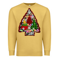 Antique Gold arrowhead christmas trees Premium Sweatshirt - AdoDesignShop