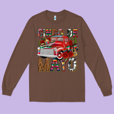 Cinco De Mayo Truck Long Sleeve Tee Designed By Texasbilliewilder