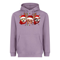 Lavender christmas dogs corgi chihuahua frenchie Heavyweight Hoodie - Jasminsmagicworld