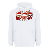 White christmas dogs corgi chihuahua frenchie Heavyweight Hoodie - Jasminsmagicworld