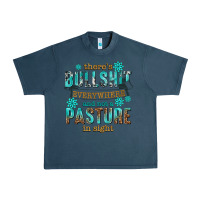 Midnight Navy theres bullshit everywhere and not a pasture tbw Urban Heavy Tee - texasbilliewilder