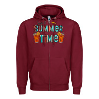 Burgundy sweet summer time Zipper Hoodie - CowhideDigitalArt
