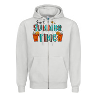 Dove Grey sweet summer time Zipper Hoodie - CowhideDigitalArt