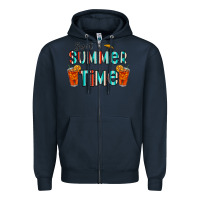 Navy sweet summer time Zipper Hoodie - CowhideDigitalArt