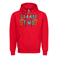 Red sweet summer time Zipper Hoodie - CowhideDigitalArt