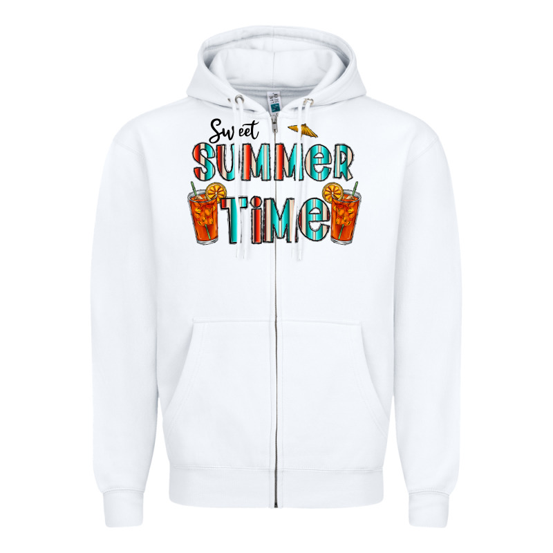 Sweet Summer Time Zipper Hoodie by CowhideDigitalArt | Teevron