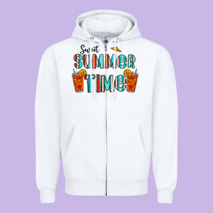 Sweet Summer Time Zipper Hoodie Designed By Cowhidedigitalart