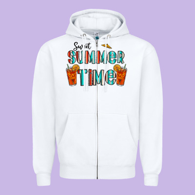 Sweet Summer Time Zipper Hoodie Designed By Cowhidedigitalart