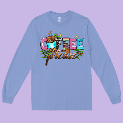 Coffee Please Long Sleeve Tee Designed By Zillion Design Studio