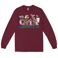 Burgundy qma qualified medical aide Long Sleeve Tee - AdoDesignShop