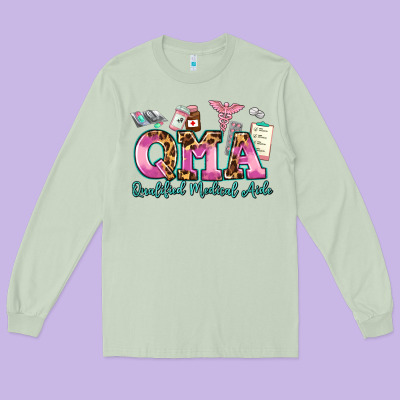 Qma Qualified Medical Aide Long Sleeve Tee Designed By Adodesignshop