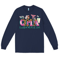 Navy qma qualified medical aide Long Sleeve Tee - AdoDesignShop