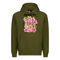 Army Green growth flower Premium Hoodie - MaliasSmallBusiness