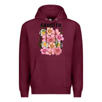 Burgundy growth flower Premium Hoodie - MaliasSmallBusiness