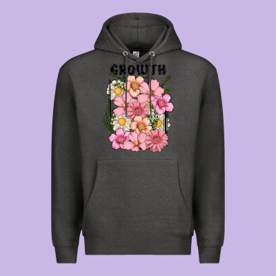 Growth Flower Premium Hoodie Designed By Maliassmallbusiness