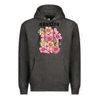 Charcoal Heather growth flower Premium Hoodie - MaliasSmallBusiness