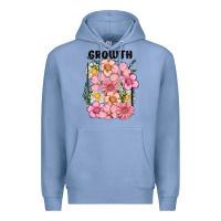 Colony Blue growth flower Premium Hoodie - MaliasSmallBusiness