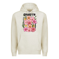 Oatmeal Heather growth flower Premium Hoodie - MaliasSmallBusiness