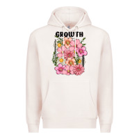 Pale Pink growth flower Premium Hoodie - MaliasSmallBusiness